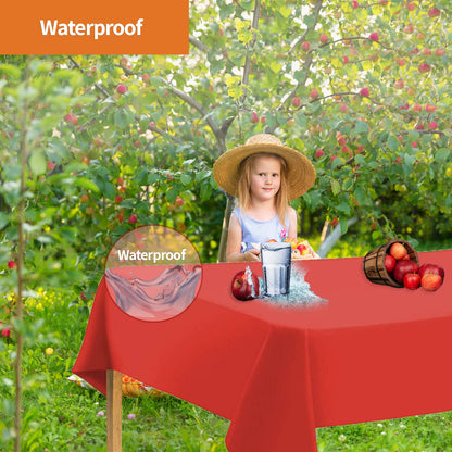Party Dimensions Orange Disposable Plastic Tablecloth for Rectangle Tables (12 Pack) Table Cloths for Parties, Halloween, Events & Weddings, Indoors Outdoors, 54 x 108 inches, Plastic Table Cover
