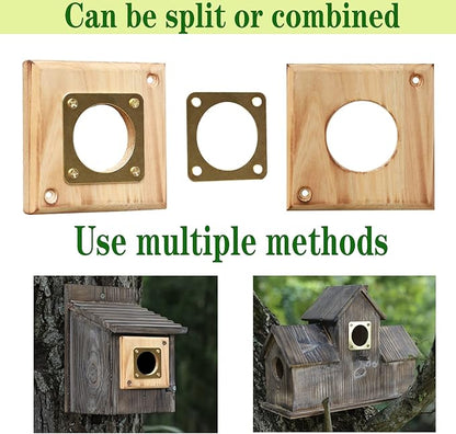 6-piece Metal Bluebird House Predator Guard，Metal Birdhouse Guard，Bird House Hole Protector Guard for Eastern Bluebird Box （3.81 cm Opening）