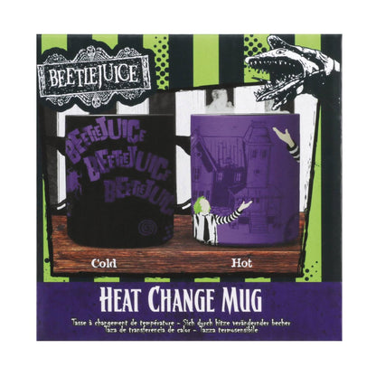 Paladone Beetlejuice XL Heat Changing Mug - Officially Licensed Merchandise Perfect Gift for Retro Horror Movie Fans, Nostalgic Ceramic Drinkware, 80's Movie Collectors Cup, 550ml (18 fl oz)