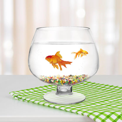 GANAZONO Clear Bubble Bowl Glass Fish Bowl Terrarium Globe Flower Vase Hydroponic Vase Goblet Beer Glass Centerpiece for Home Office Wedding Party Tabletop Decor 6.68inches