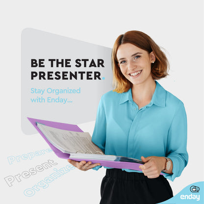 Enday 3 Ring Binder 1.5 Inch, Purple Heavy Duty Three Ring Binder, 325 Sheets Capacity - 1.5 Inch Binder for Home School and Office