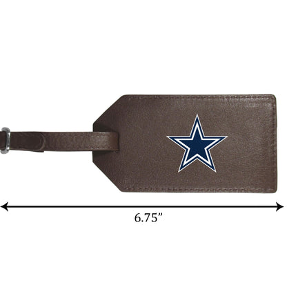 Siskiyou Dallas Cowboys Leather Luggage Strap, One Size, Team Colors