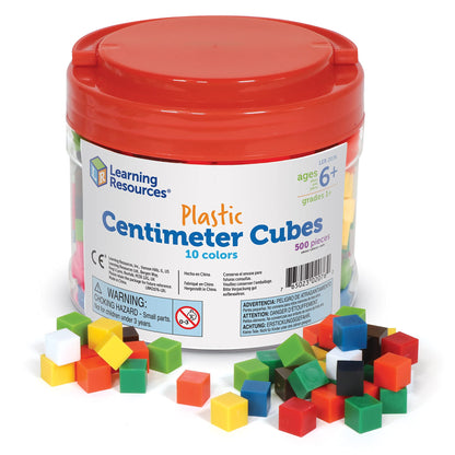 Learning Resources Centimeter Cubes - Ages 6+ Counting and Sorting Toys for Kids, Math Manipulatives, Fine Motor Skills
