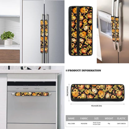 Mintulipy Refrigerator Door Handle Covers Keep Appliance Clean for Fridge Microwave Stove Dishwasher Thanksgiving Pumpkin Fridge Handle Cover Set of 6