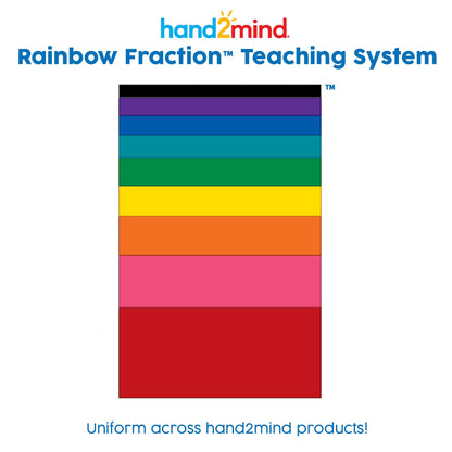 hand2mind Rainbow Fraction Tower Cubes, Fraction Equivalency, Montessori Math Blocks Materials for Kids, Math Manipulatives 4th Grade, Elementary Teacher Must Haves (Set of 51)