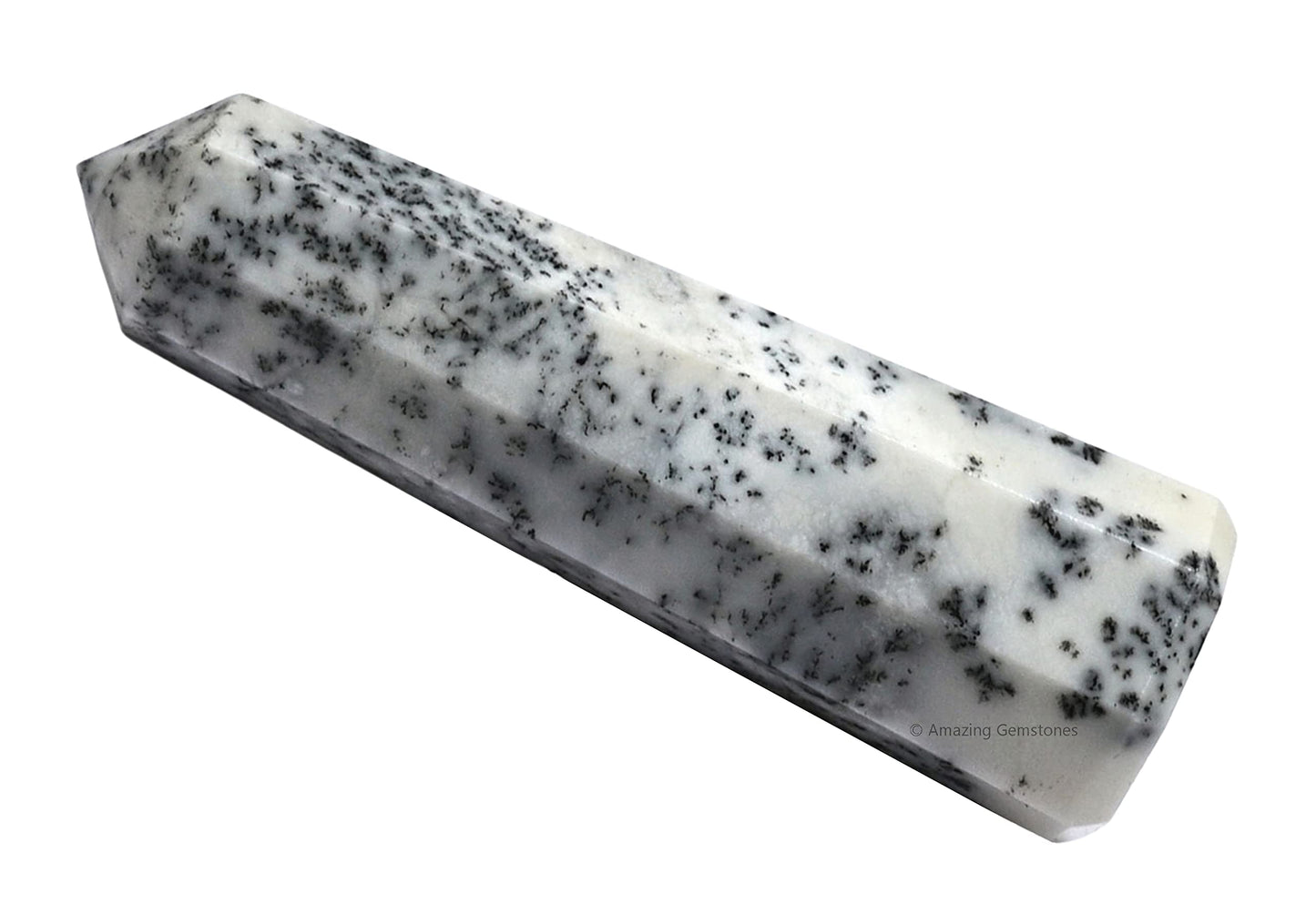 Amazing Gemstone Dendrite Opal Crystal Towers - Natural Healing Crystal Point Obelisk for Reiki Healing and Crystal Grid (3" to 4" INCH)