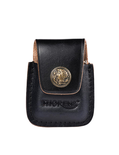 Thorens Lighter Accessory - Handcrafted Premium Leather Lighter Case - Charcoal Black
