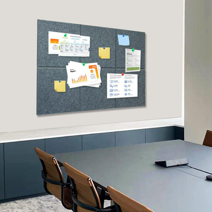 Thick Cork Board Tiles for Wall with Push Pins, Removable 36"x24"x0.47" Bulletin Board Sets, Magrowill 6 Packs Felt Panels Self-Adhesive Pin Board