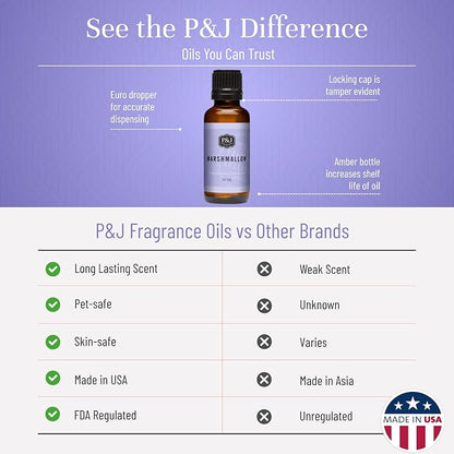 P&J Fragrance Oil - Marshmallow Scent, 30ml