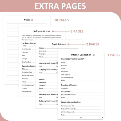 Password Book with Individual Alphabetical Tabs Laminated, Large Print Password Keeper Book for Seniors, A5 Hardcover Internet Password Log Book to Record Website Login Details - Rose Gold