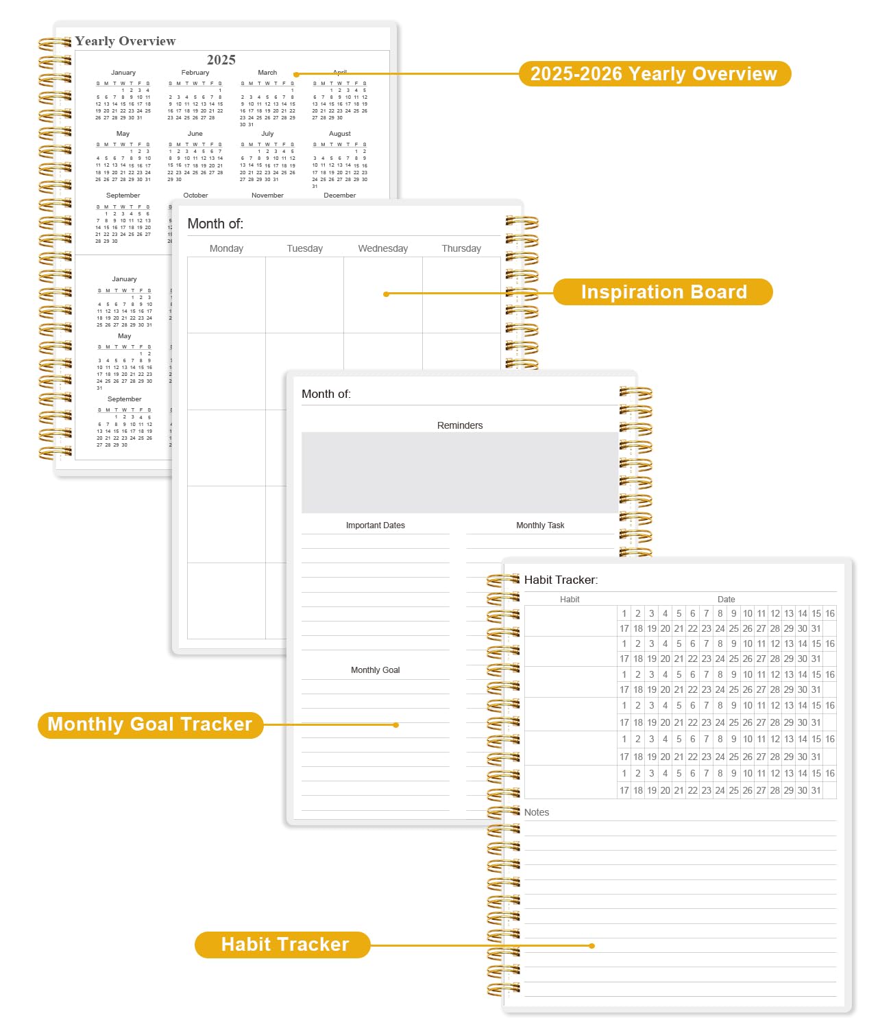 Academic Planner for 2026-2027 or Anytime - Undated Weekly Student Planner For Homeschool, High School, College & Nursing Students, 200 Pages, 8.5" x 11", Pink