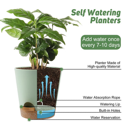 YNNICO Indoor Self Watering Planters