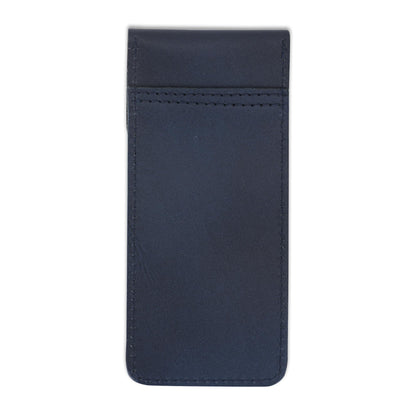 CestAntiQ Leather Pen Sleeve Case for Fountain Pens, Multi Pen Holder Organizer, Handmade Full Grain Leather Pouch, Durable Protective Pen Cover, Classic Pen Storage Gift (Blue)