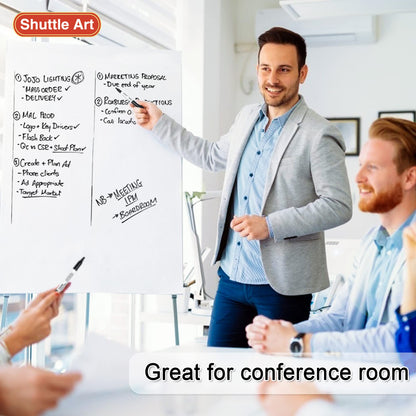 Shuttle Art Dry Erase Markers, 120 Pack Black Whiteboard Markers with 2 Erasers,Chisel Tip Dry Erase Markers, Perfect For Writing on Whiteboards, Dry-Erase Boards,Mirrors for School Office Home