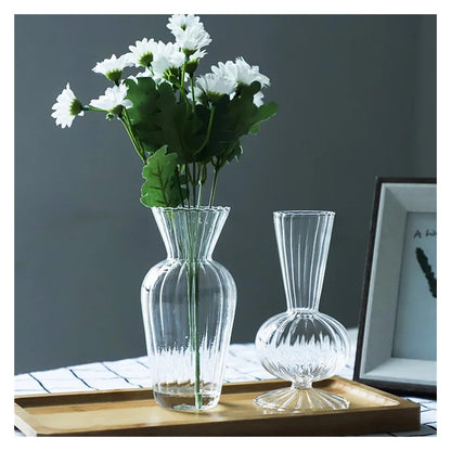 Transparent Hydroponic Vases Container Bottle Plant Arrangement Glass Table Creative Terrarium Flower Pot(4.8X15X7.2CM)