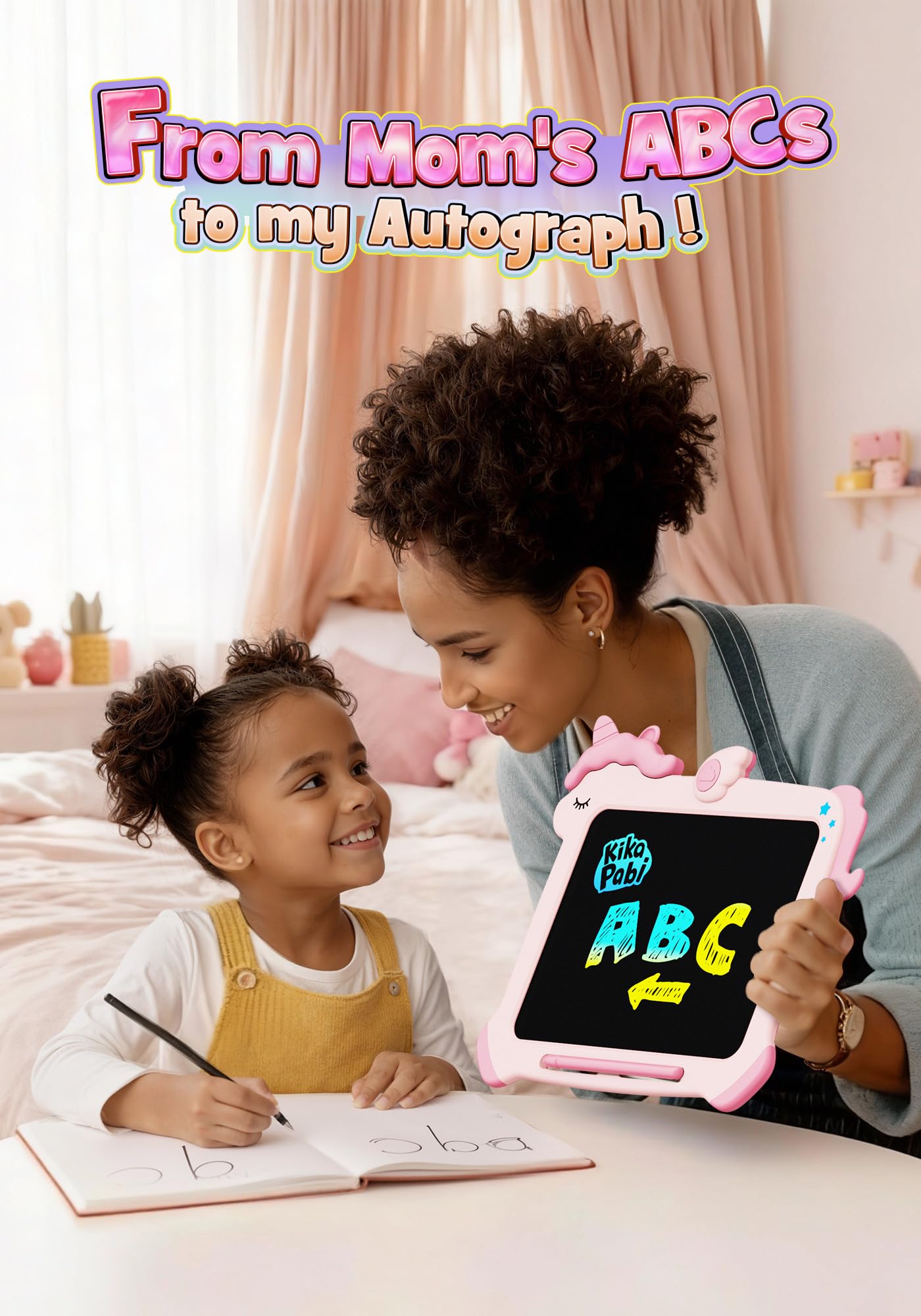 8.5 inch LCD Writing Tablet for Kids, Unicorn Toys Gifts for Girls Aged 3-5, Toddler Girl Kids Educational Travel Toy, Birthday Gift for 3 4 5 6 7 8 9 Year Old Girl (Pink)