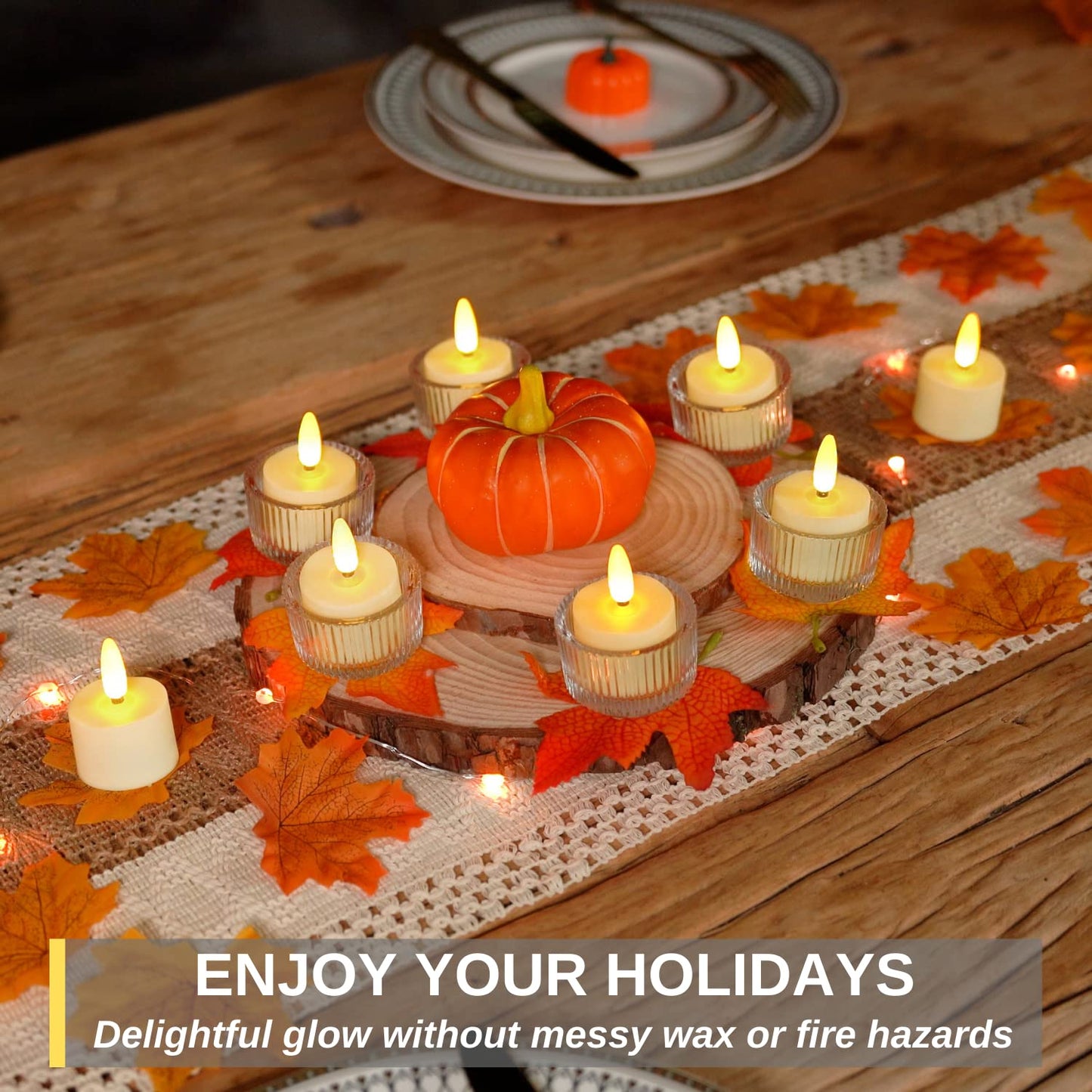 Homemory Flameless Rechargeable Tea Lights with Remote Timer - LED Tea Lights Battery Operated, Realistic Flickering for Home Holiday Decor, Wedding Table Centerpieces, 12-Pack (Φ 1-1/2''×H 2-1/3'')