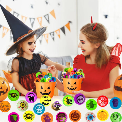SUNPROUND 100Pcs Halloween Bouncy Balls, Glow in The Dark Bouncing Balls Eyeballs for Halloween Party Favors,Goodie Bag Fillers, Trick or Treating, Classroom Game Prizes