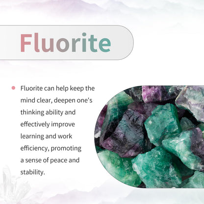 TUMBEELLUWA 8mm Healing Crystal Bracelet Natural White Shell Star Moon Bead Stone Handmade Stretch Wrist Jewelry Spiritual Gift for Women, Fluorite