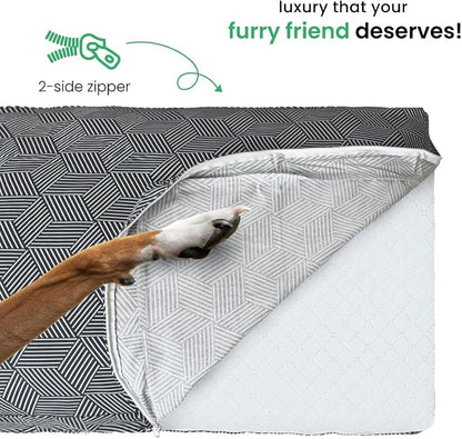 Molly Mutt Large Crib Mattress Cover - Rough Gem Print - Measures 27”x52”x5”- 100% Cotton - Durable - Breathable - Sustainable - Machine Washable Dog Bed Cover