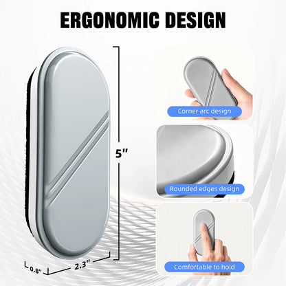 FUNISKETCH Magnetic Detachable Dry Erase Eraser, Glass Board Erasers, 1 Pack, Whiteboard Eraser for Dry Erase Board, Glass Board, Calendar Board, Office and School Supplies (Gray)