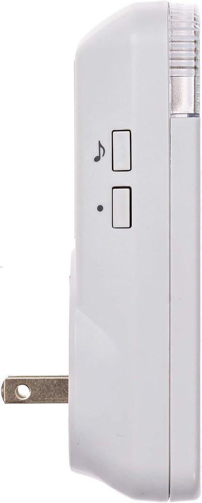 Safeguard Supply Wireless Doorbell Kit- 1000' Range Plug In Doorbell Ideal As Hearing Impaired Doorbell & Deaf Doorbell - Available 95dB Volume Setting & Attention Grabbing Flashing Doorbell Strobe