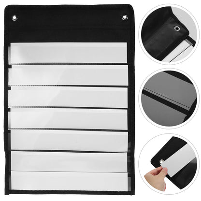 DIYEAH 1 Pocket Chart with 10 Dry Erase Cards Classroom Pocket Chart Scheduling Pocket Chart for Daily Schedule Activities Class Demonstrations Black