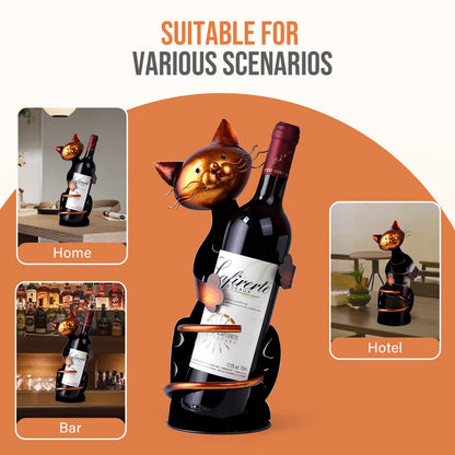 Drincarier Cat Decor Wine Holder Wine Rack Wine Bottle Holder Wine Cat,Gift for Halloween and Christmas,Cat Gifts for Cat Lovers………