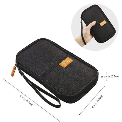 Family Passport Holder Organizer, RFID Blocking Travel Document Case, Lightweight Large Passport Cover Case Waterproof Bag Document Organizer for Women & Men