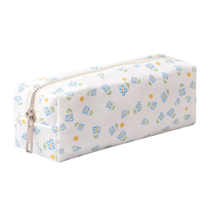 OZAOZ Cute Pencil Case Aesthetic Student Pencil Pouch Coin Pen Pouch Cosmetic Bag Office Stationery Organizer For Kids Teen School (Z-Blue floral)