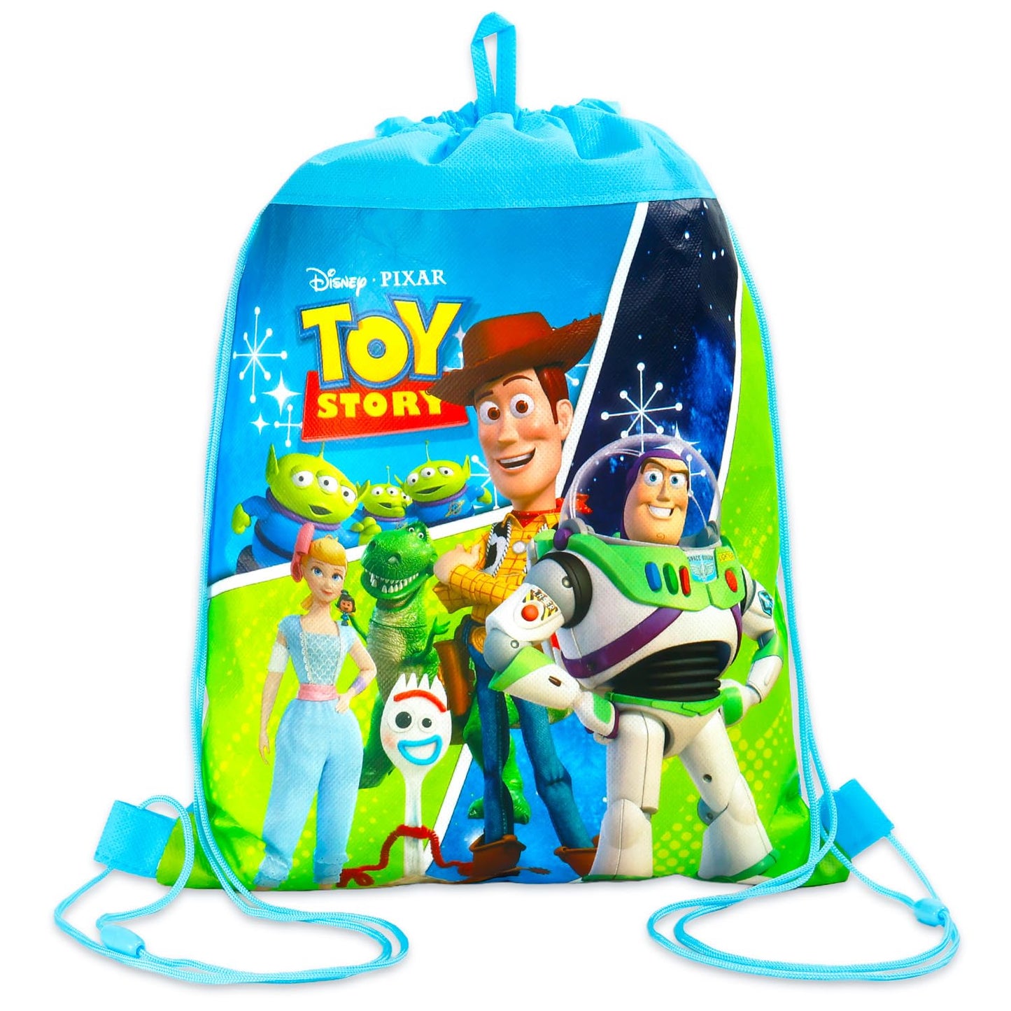 Disney Toy Story Party Favor Bags Set - Bundle with 12 Drawstring Bags for Kids Plus Stickers, More | Toy Story Birthday Party Supplies Pack