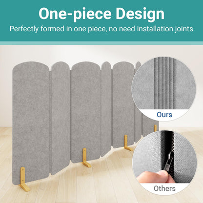 Foldable Kids Room Divider, Freestanding Classroom Partition,Toddler Play Screen, Children's Playroom Separator, Noise Reducing Felt Panel for Preschool, Daycare & Focused Learning at Home Library