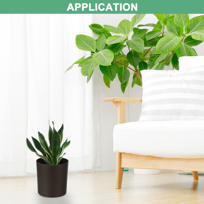 M METERXITY 1-Pack Plastic Plant Pot, 8 Inch Plastic Planter Round Flower Planter Container Flower Pot for Indoor/Outdoor/Garden, Plant Holder [Coffee]