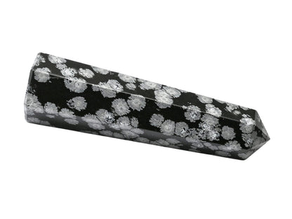 Amazing Gemstone Snowflake Obsidian Crystal Towers - Natural Healing Crystal Point Obelisk for Reiki Healing and Crystal Grid (3" to 4" INCH)