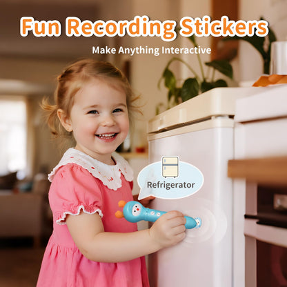 alilo Talking Pen Books Sets for Toddlers 3-6, Kids Learning Electronic Toys, with 3 Interactive Audio Sound Books, 100 Talking Flash Cards, Early Educational Gifts for Boys Girls (16GB Storage)