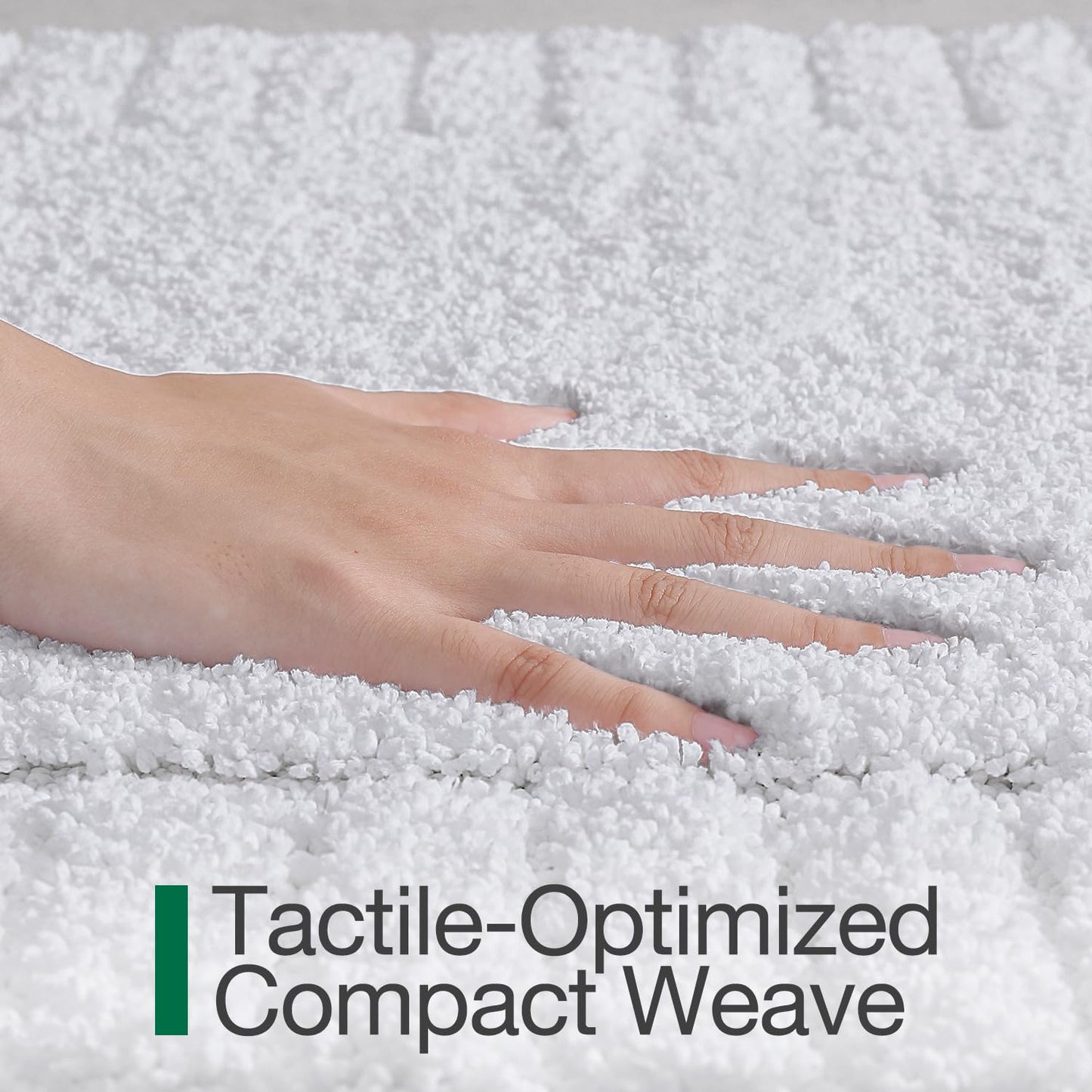 LUMI Bathroom Rugs Non Slip with Rubber Backing, Extra Soft Plush Microfiber Bath Rug Absorbent, Machine Washable Bath Mat Quick Dry for Tub, Shower, Hotel, White, 24"x43"