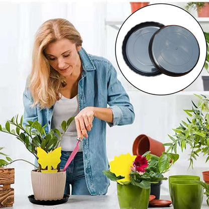 OFiSEXPT 13Pcs Plant Saucer Trays, 6/8/10 Inch Round, Plastic Drip Trays for Indoor/Outdoor Plants
