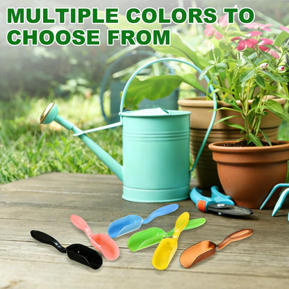 M METERXITY 10-Pack Mini Gardening Shovel Spoons, Plastic Garden Soil Scoops for Cultivation Digging Transplanting/Flower Planting/Plant Succulent, Colorful Small Gardening Tools [Blue]