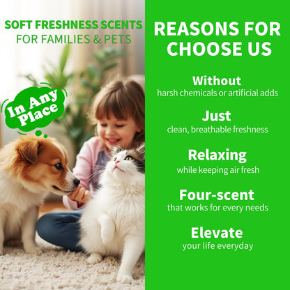 4 Pack Odor Eliminating Candles Set - Eliminates 95% of Pet, Smoke, Food & Other Smells - Hand Poured Non-Toxic Soy Candle, Air Freshing Scent of Lavender/Orange/Mint/Cotton - Gifts Set for Women