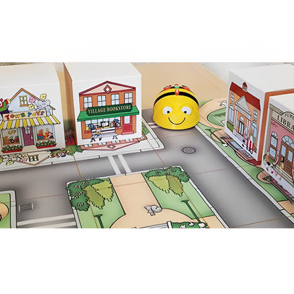 Basic Programming: See & Say Bee-Bot with 3D Community Constructiuon-Kit, Perfect for Home, Classroom, Office, Bedroom, Playroom, & Study Room Use