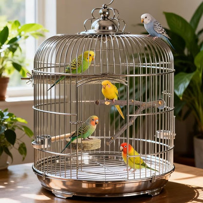 8 Pack Natural Wood Bird Perches, Parrot Perch Stand Bird Cage Accessories for Budgerigar Cockatiels, Conures, Lovebirds (L)