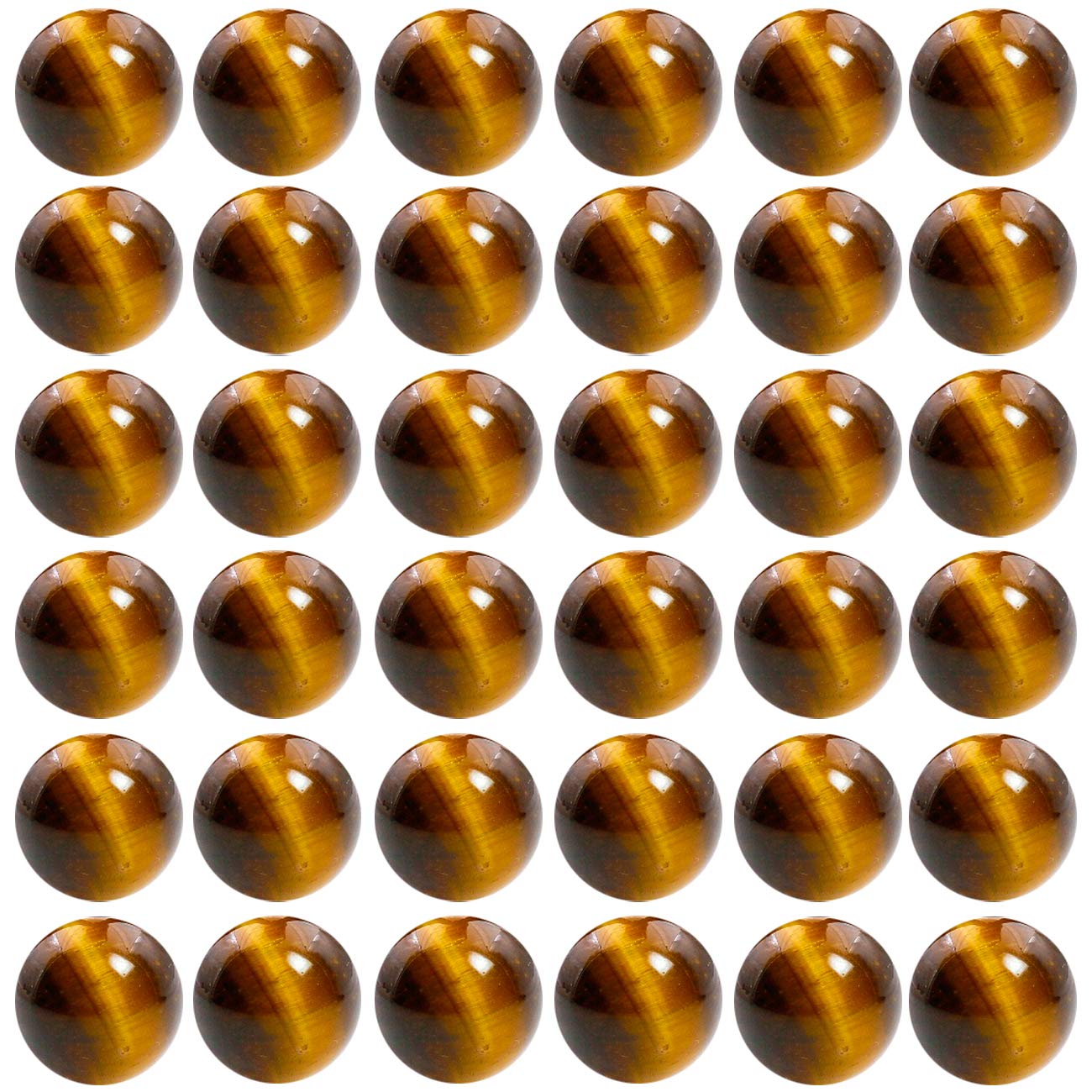 Natural Stone Beads 100pcs 6mm Tiger Eye Round Genuine Real Stone Beading Loose Gemstone Hole Size 1mm DIY Smooth Beads for Bracelet Necklace Earrings Jewelry Making (Tiger Eye, 6mm)