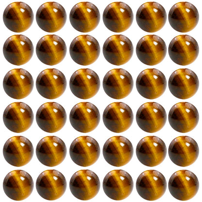 Natural Stone Beads 100pcs 6mm Tiger Eye Round Genuine Real Stone Beading Loose Gemstone Hole Size 1mm DIY Smooth Beads for Bracelet Necklace Earrings Jewelry Making (Tiger Eye, 6mm)