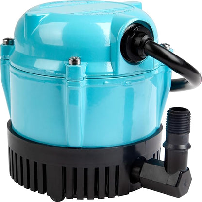 Little Giant 1-AT 115-Volt, 1/200 HP, 170 GPH Small Submersible Permanently Oiled Pump for Fountains, Water Displays and Air Conditioners, 10-Foot Cord, Blue, 500286