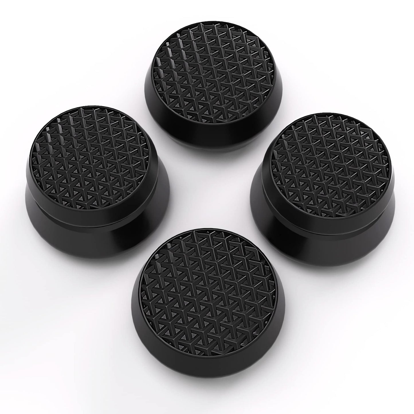 PlayVital Thumbs Pro ARMOR Thumbstick Extender for ps5 Controller, Joystick Caps Grip for ps5 Controller - 2 High Raise and 2 Mid Raise Dome - Black