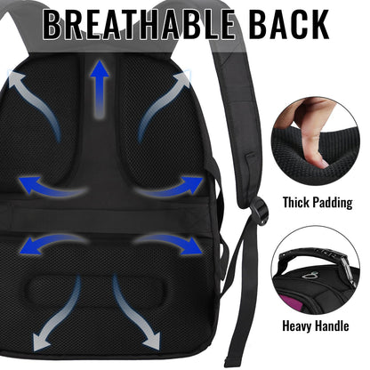 YOREPEK Large Backpack for Men, Extra Large Laptop Backpacks for Men Women, Water Resistant Travel Backpack Airline Approved Business Work Bag Fits 17 Inch Computer, Black