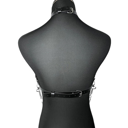 PRIOUTZ Punk Belts PU Leather Body Chain Waist Belt BDSM Lingerie Bondage Kit Harness Lingerie Goth Bondage Lingerie