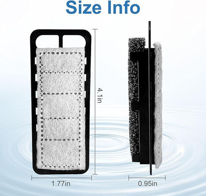4 Packs Small Aquarium Filter Cartridges Replacement Filter Pad Compatible with TC007 Fish Tank Filter
