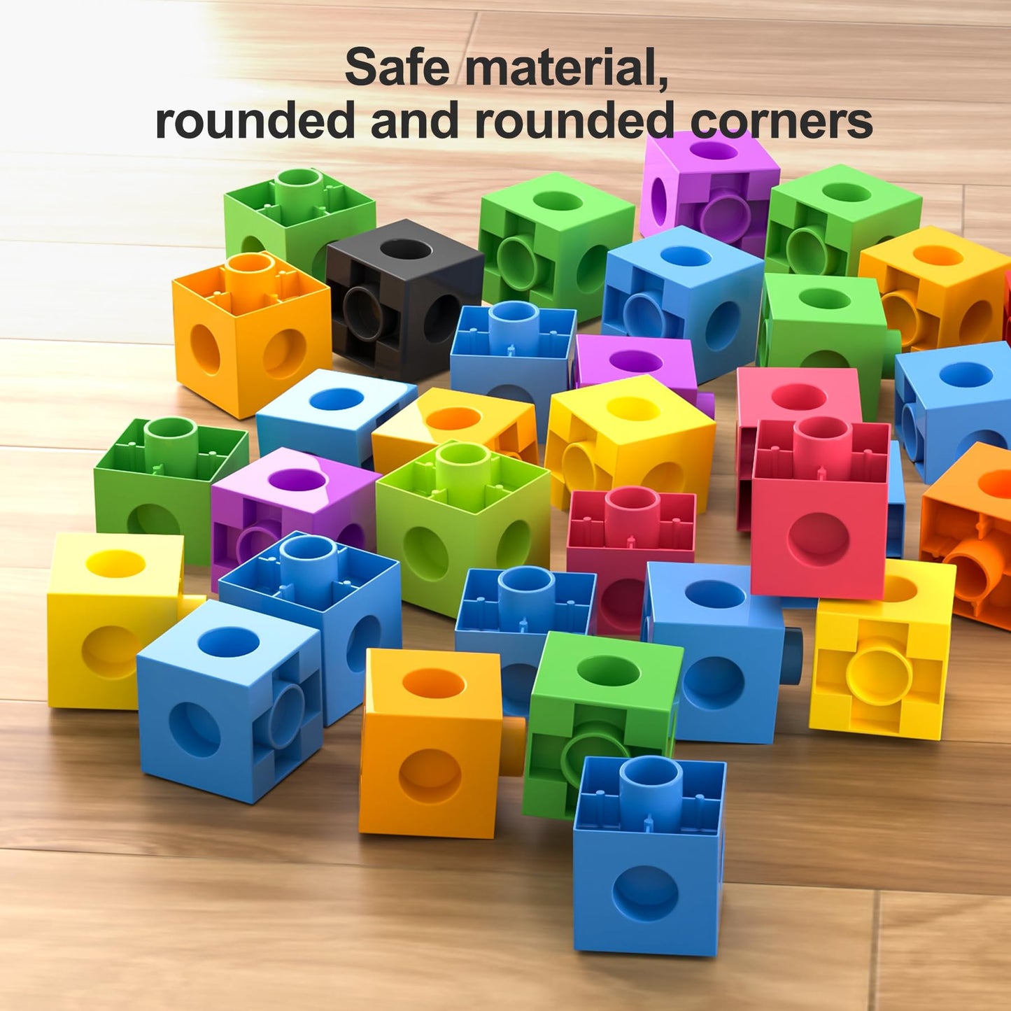 TOMMYHOME Math Linking Cubes with Box 301PCS, Preschool Math Manipulative, Kids Counting Blocks Play Set, Suitable for Learning Educational Supplies in Kindergarten. Great Gift for Boys & Girls (1)