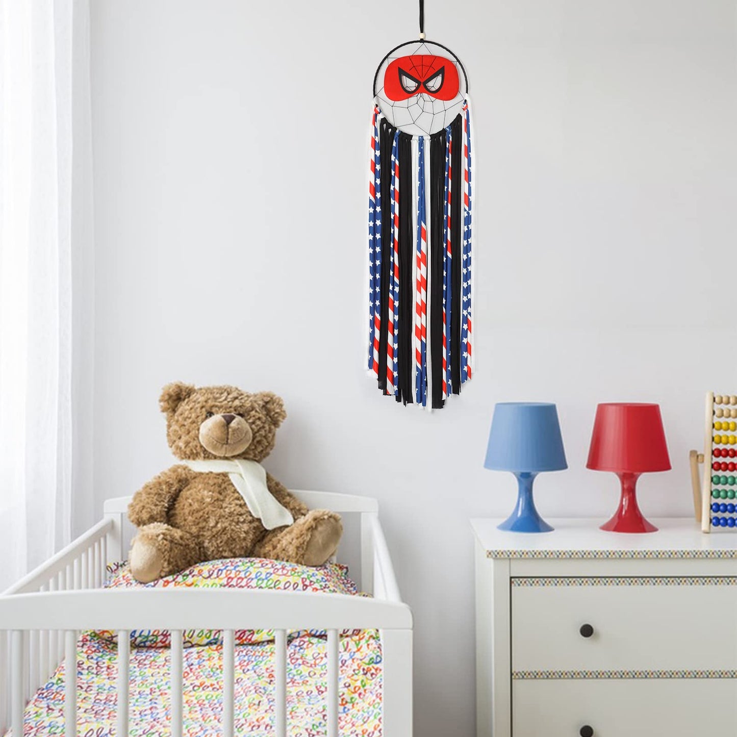 Alynsehom Dream Catcher Handmade Dreamcatcher Room Nursery Decor for Girls Boys Kids Bedroom Baby Room Party Children Playroom Dorm Decoration Wall Hanging Ornament Craft Gift (Spider)
